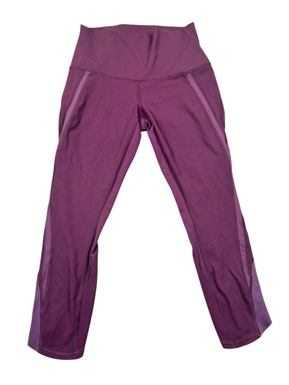 Lululemon Burgundy Laser Cute Crop Leggings Women’s Size 8 Athletic Yoga
